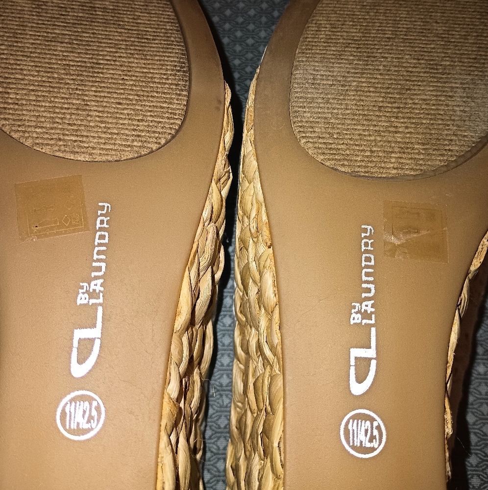 CL by Laundry Women's White Wedge Sandals - Picture 2 of 5